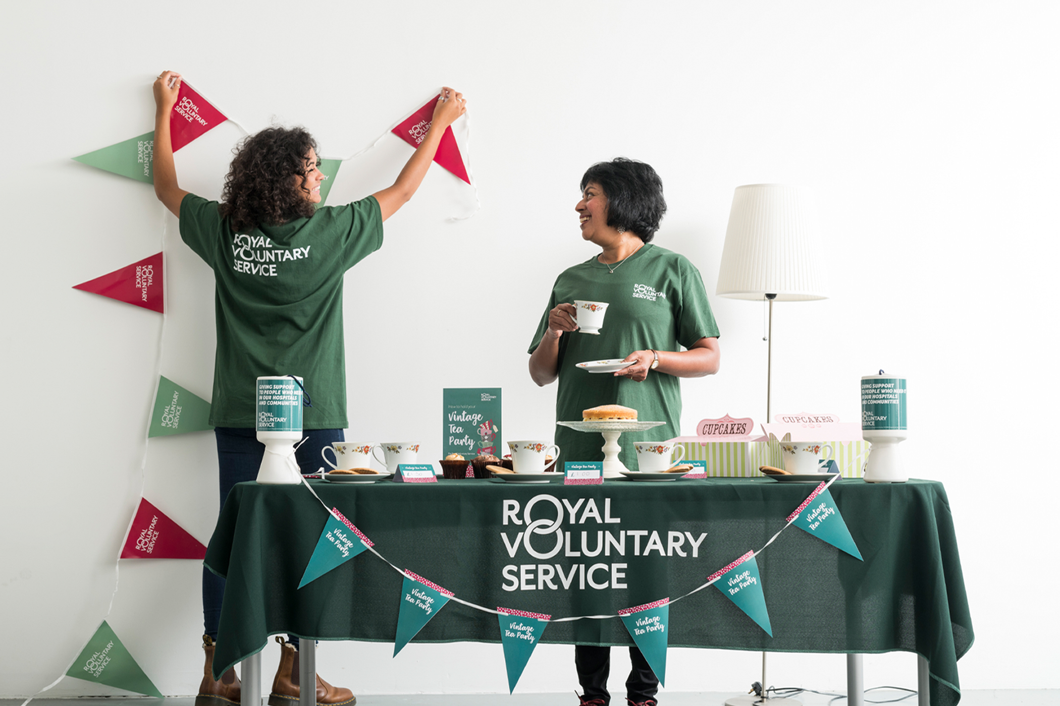 Royal Voluntary Service volunteers host a Vintage Tea Party