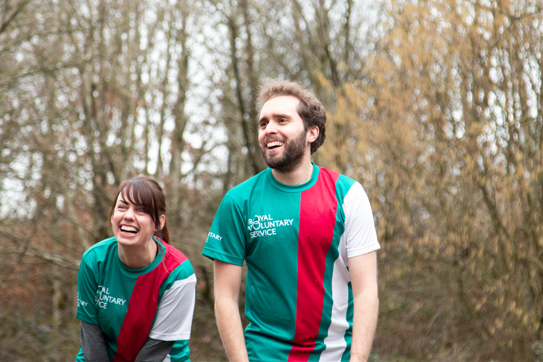 Two Royal Voluntary Service fundraisers on a run 